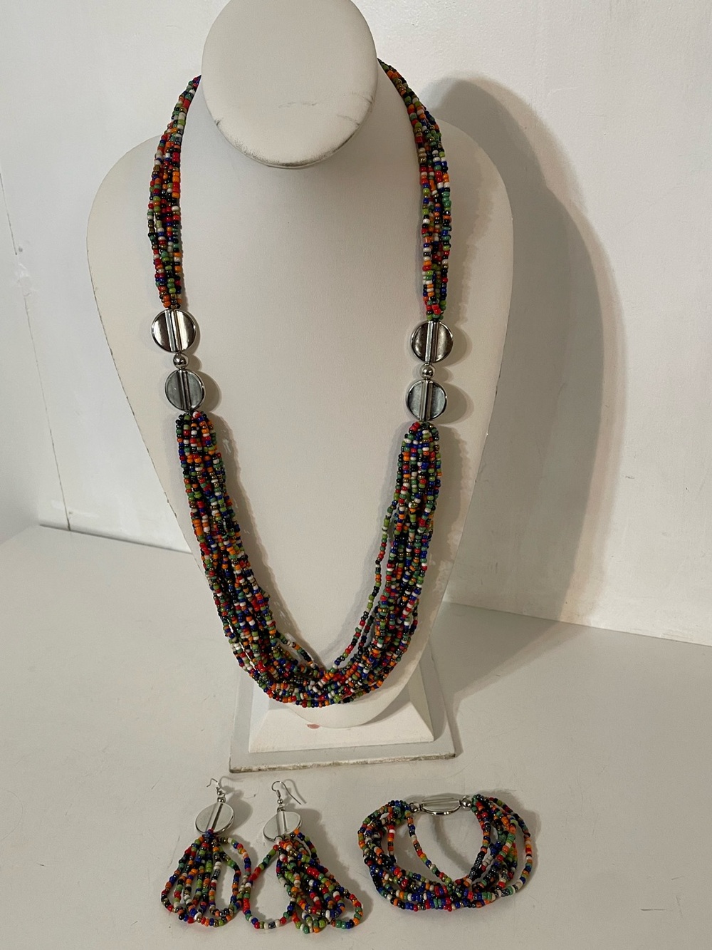 Beaded Three Piece Jewelry Set